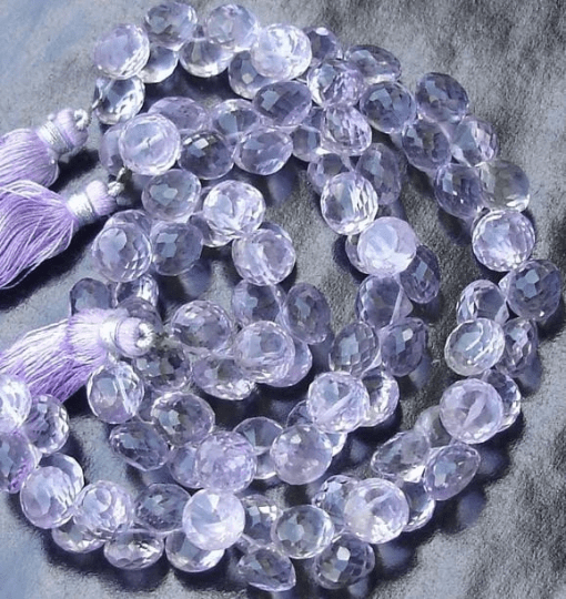 Full 8 Inch Long Strand,Wholesale Offer, ,AAA Quality PINK AMETHYST Micro Faceted Onions Shaped Briolettes,Gorgeous Item,6-7mm Size,.