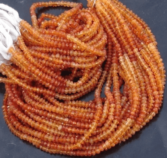 Latest Arrival, SHADED CARNELIAN,Full 14 inch Strand Of Manufacturer Price Rondells , Machine Cut Quality Full 14 Inch Long Strand..