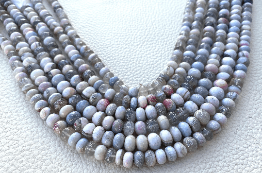 Brand New, 6.5-6mm Size,Amazing Natural Mystic Opal Smooth Rondelles,Full 13 Inch Long Strand,Amazing Item at Low Price.Limited Stock.