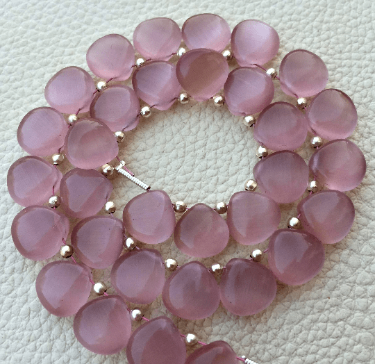 5 Matched Pairs,PLUM PURPLE Cat's Eye Quartz Smooth Heart 10x10mm,Finest Items at Low Price