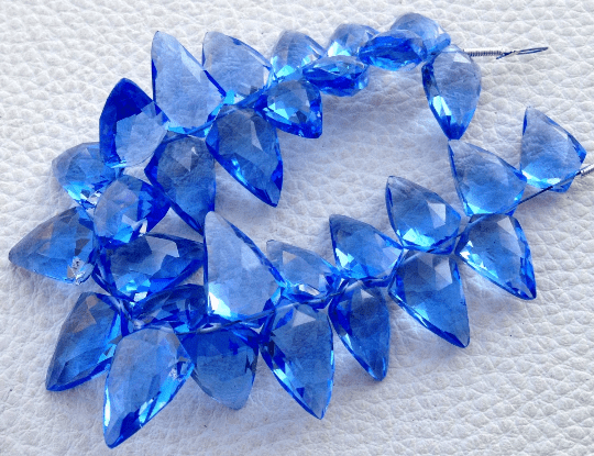 Brand New, 100 Cts, TANZANITE BLUE QUARTZ Faceted Fancy Briolettes,13-17mm Long,Superb Item at Low Price