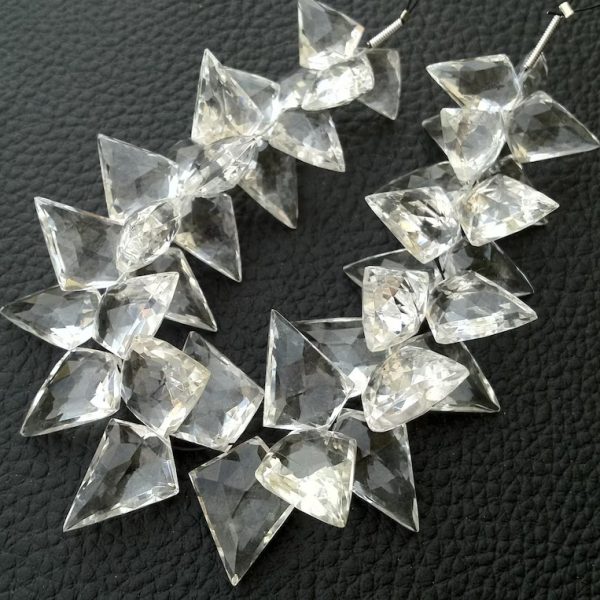 125 Cts AAA Quality ROCK CRYSTAL Quartz Faceted Fancy Briolettes,13-17mm size,aprx,Great Item