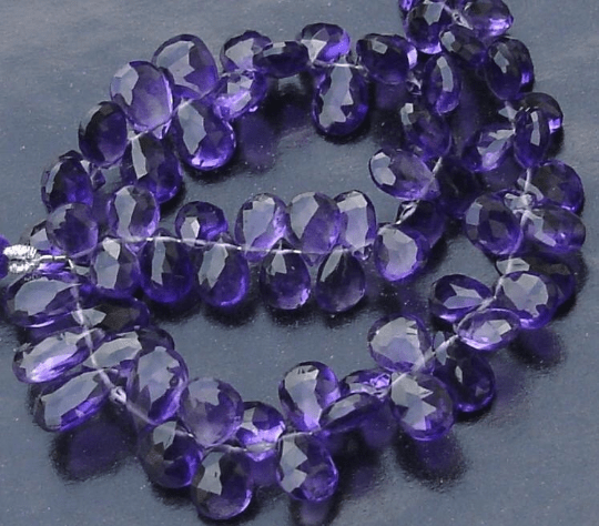 Wholesale Offer, HALF Strand, Nice Quality Amethyst Faceted Pear Shape Shape Briolettes,Gorgeous Quality,9-10MM Size,.Great Price Item