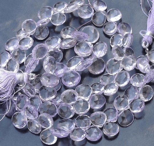 Finest Quality,AAA Quality Pink Amethyst Faceted Heart Shape Briolettes, 8-9mm Size,Wholesale Price Offer