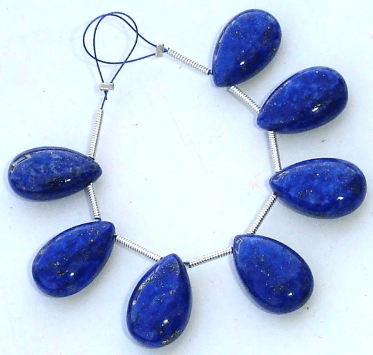 4 Matched Pair,AAA Quality 16x10mm, LAPIS Lazuli Smooth Pear Shape Briolettes, Gorgeous Item.
