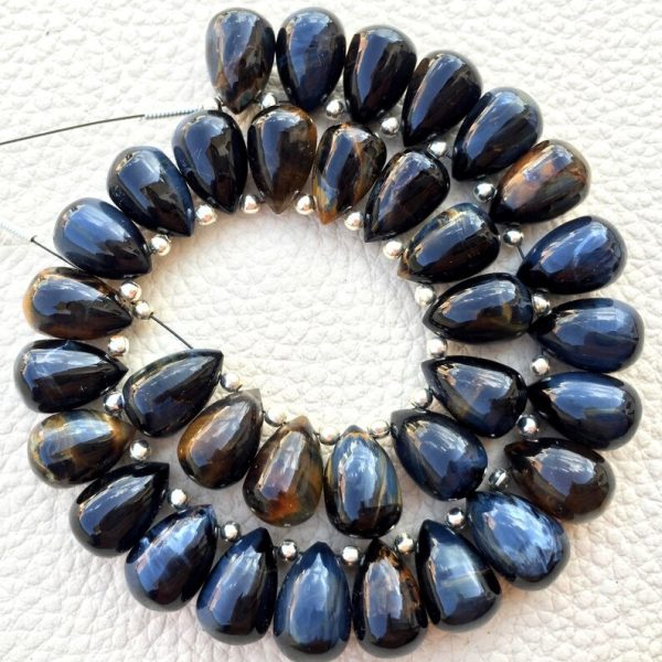3 Matched Pair, NATURAL PIETERSITE Smooth Drops Shape Briolettes, 12x8mm size.Superb Item at Low Price