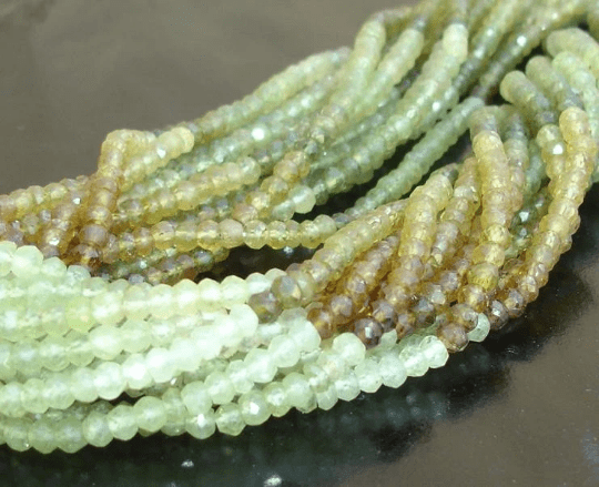 Full Strand,Finest Quality- Superb Grossular Garnet FACETED RONDELLS,4mm Great Item at Low Price
