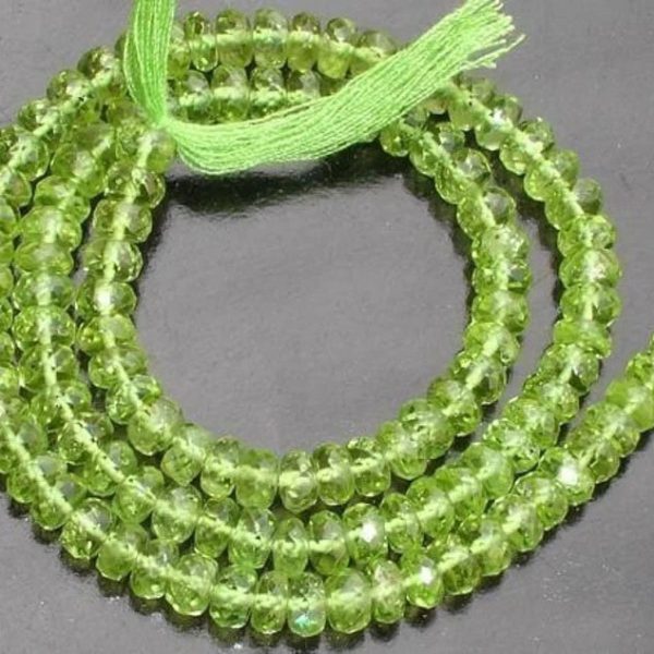 5mm, Gorgeous Finest Quality PERIDOT Micro Faceted Roundells ,Full 14 Inch Long Strand,Great Item
