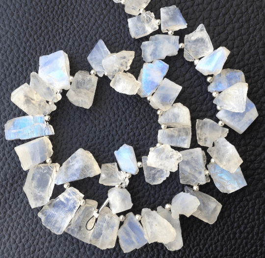 Brand New, Amazing RAINBOW MOONSTONE Hammered Rock Nuggets Tip Drilled ,11-12mm,Full 8 Inch Strand,Amazing Rare Item