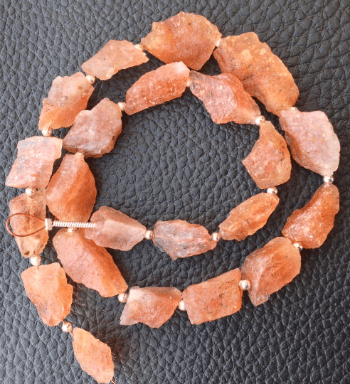 Brand New, Amazing SUNSTONE Hammered Rock Nuggets FULL Drilled ,12-14mm,Full 8 Inch Strand,Amazing Rare Item