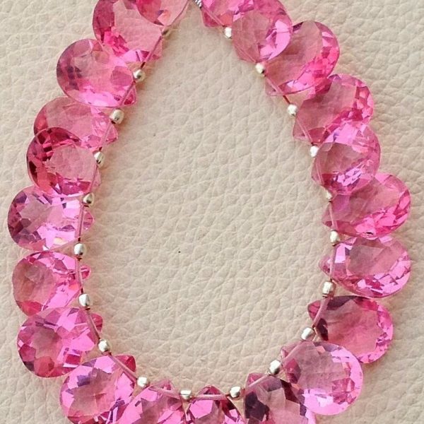 6 Inch Full Strand, NEW Pink Quartz Faceted Cut Pear Shape Briolettes,12x9mm Size,Finest Item at Low Price