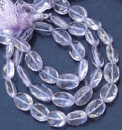 8 Inch Strand, Super Pink Amethyst Faceted Oval Nuggets, 11-12mm Long size,GORGEOUS Item at Low Price