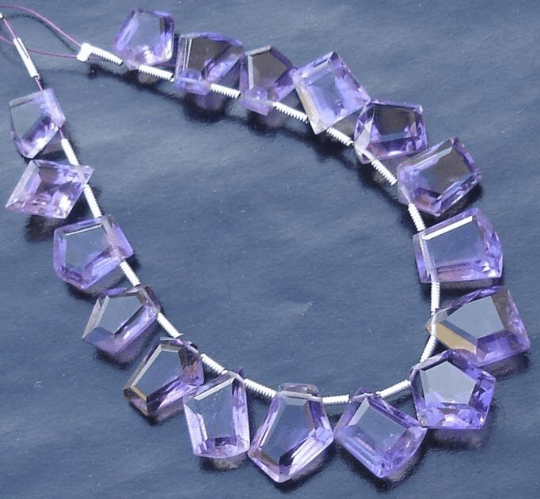 AAA Quality, Special Faceted Fancy Cut Shaped Briolettes, Purple AMETHYST, 9-13mm Long size,GORGEOUS