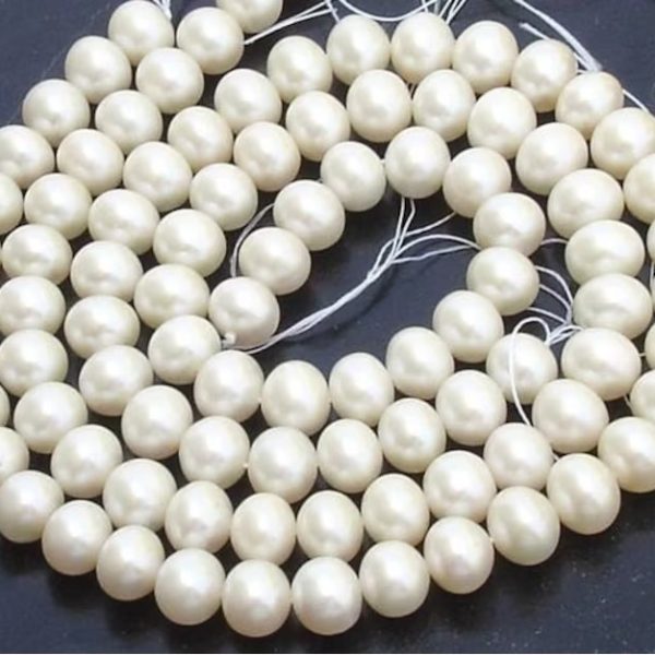 7mm Round, Full 15 Inch Strand,Truly Rare natural Fresh Water Pearl Smooth Round Balls Beads,Finest Quality at Amazing Price