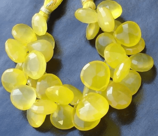 8mm Heart,Full 6 inch Strand, Mango Chalcedony Faceted Heart Briolettes,GORGEOUS.