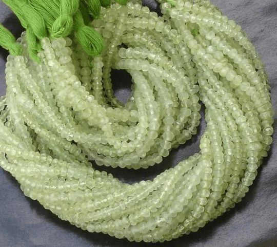 Latest Arrival, PREHNITE, Full 14 inch Strand Of Manufacturer Price Rondells , Machine Cut Quality Full 14 Inch Long Strand.