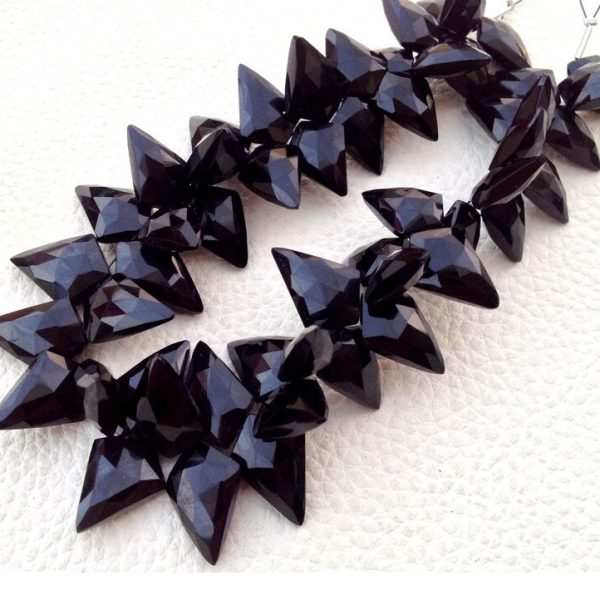Brand New, 125 Cts AAA Quality BLACK SPINAL Faceted Fancy Briolettes,14-17mm size,aprx,Great Item