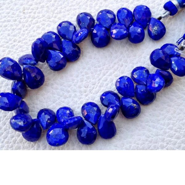 Brand New,5 Inch Strand, Lapis Lazuli Faceted Pear Briolettes,(Size 10-11mm approx),Great Quality at Low Price