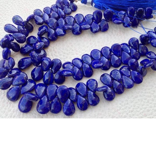 Brand New,Full 8 Inch Strand, Lapis Lazuli SMOOTH PEAR Briolettes,(Size 8-12mm approx),Great Quality at Low Price