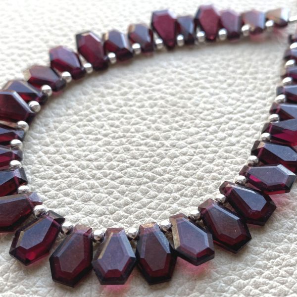 4 Matched Pairs,Brand New, Natural Red Garnet Faceted Fancy shape Briolettes,10x7mm size,Amazing Item at Low Price