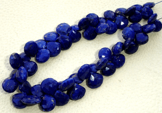 6 Inch Full Strand, Lapis Lazuli Faceted Heart Briolettes,(Size 9-11mm approx),Great Quality at Low Price
