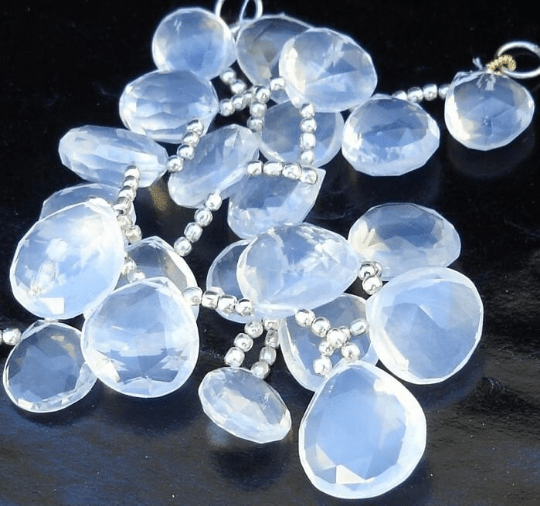 SUPERB,Finest AAA Quality,ICE Quartz Faceted Heart Shape Briolettes,9-12mm size,Great Item