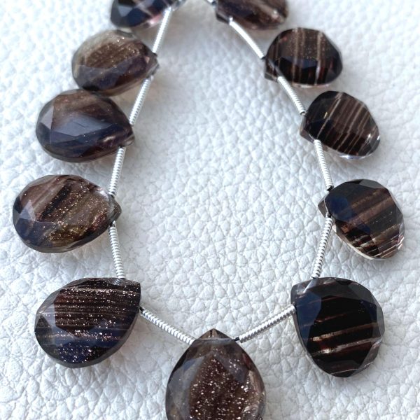 4 Matched pairs, SUPER Doublet Quartz Faceted CUT Heart Shape Briolettes,12x14mm Size,Finest Item.
