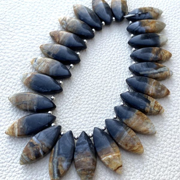Brand New, 2 Matched Pairs,Natural Palm Root Smooth Marquise Shape Briolettes,24x10mm Size,Amazing Rare Item