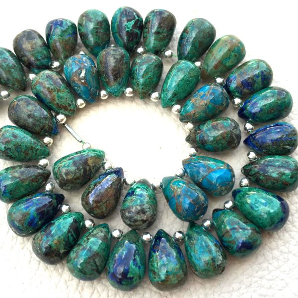 3 Matched Pair, Natural LAPIS AZURITE Malachite Obsidian Smooth Drops Shape Briolettes, 12x8mm size.Superb Item at Low Price