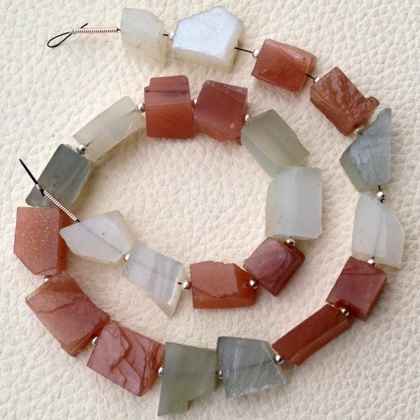 Brand New, Amazing NATURAL Multi Moonstone Hammered Rock Full Drilled Nuggets,10-12mm,,Amazing Rare Item (Copy)